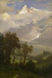 View of Wetterhorn from the Valley of Grindelwald 
